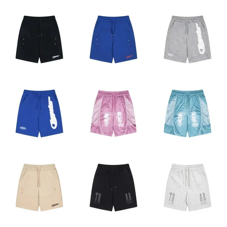 Letter loose round neck short sleeve T-shirt suit shorts-JS