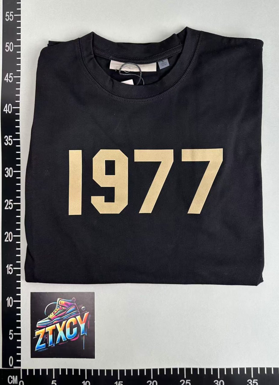 High street casual 1977 short sleeve loose casual American men and women couples T-shirt-JS