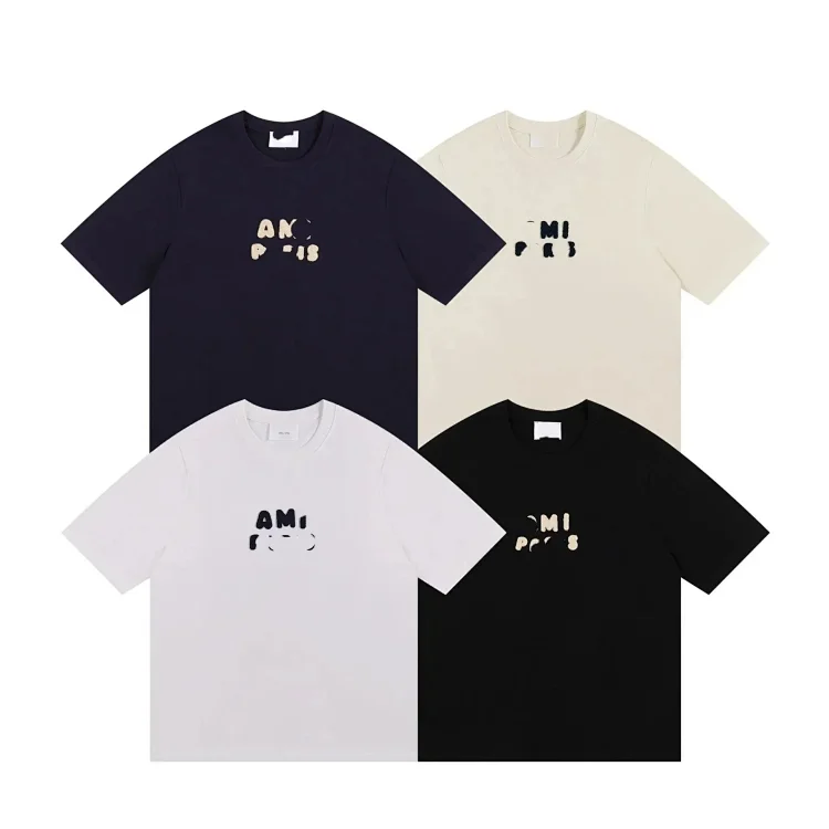Love embroidery round neck cotton T-shirt loose casual Joker men and women couples fashion short sle