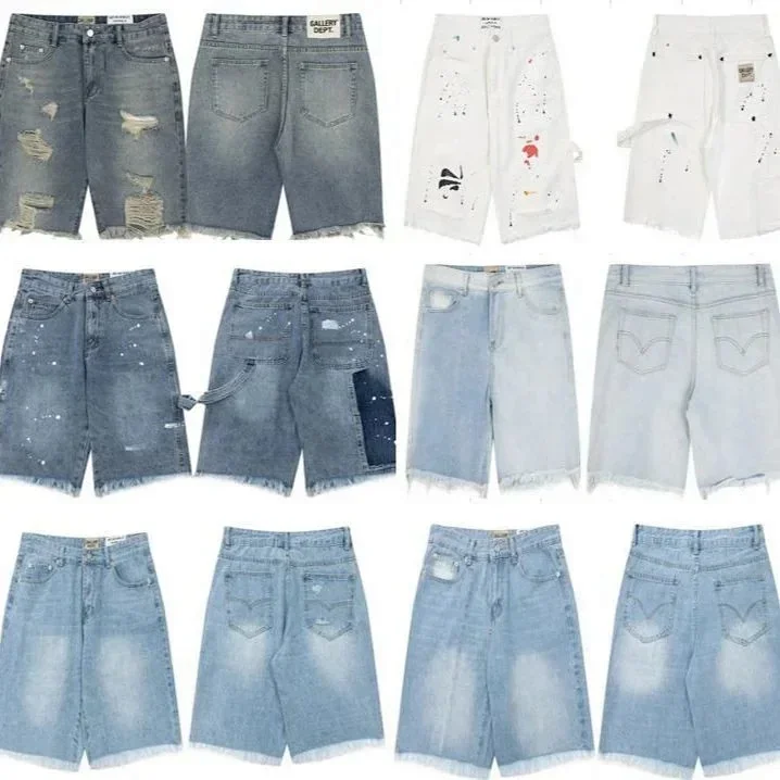 Summer shorts jeans men's stitching-JS
