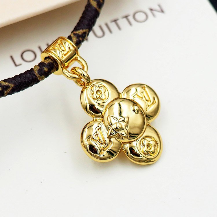  Louis Vuitton LV cord hanging mascot heart-shaped candy cane bracelet