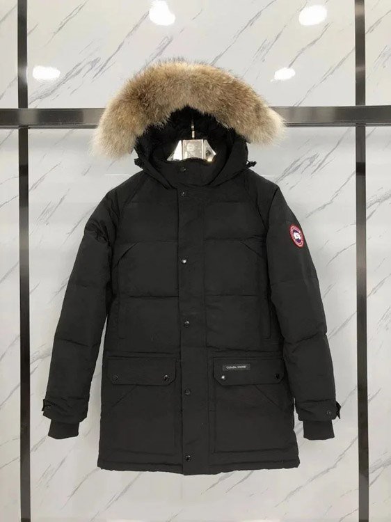 Canada Goose Expedition Series Fur Collar Mid-Length Hooded Parka Down Jacket